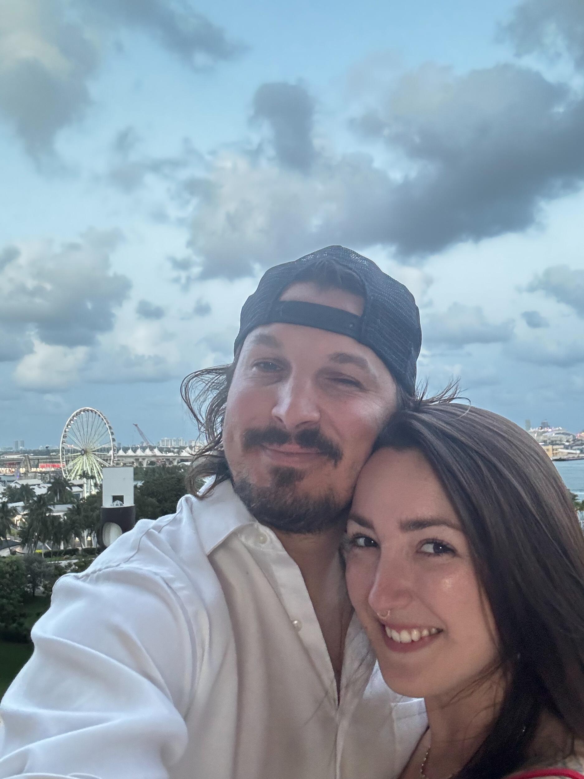 Here's us on a rooftop somewhere in Miami, Florida. 