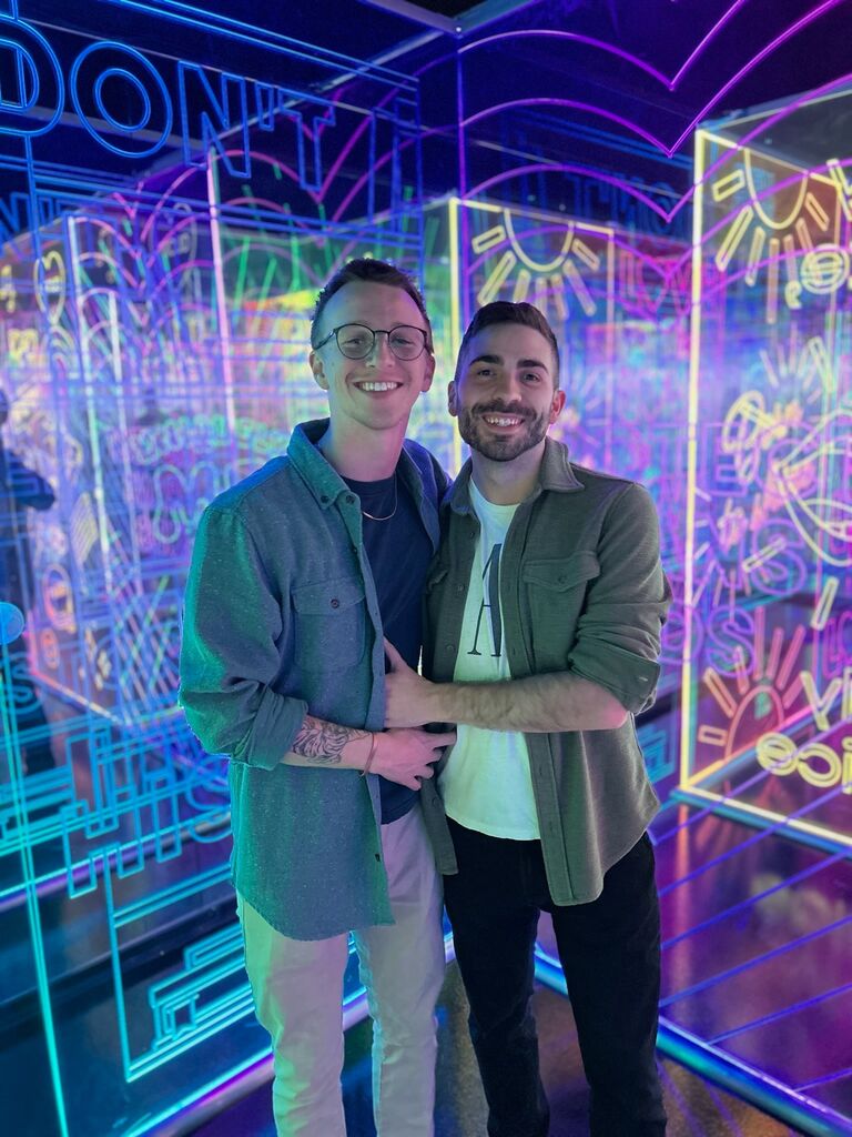 A photo of us on one of our many date nights around town.