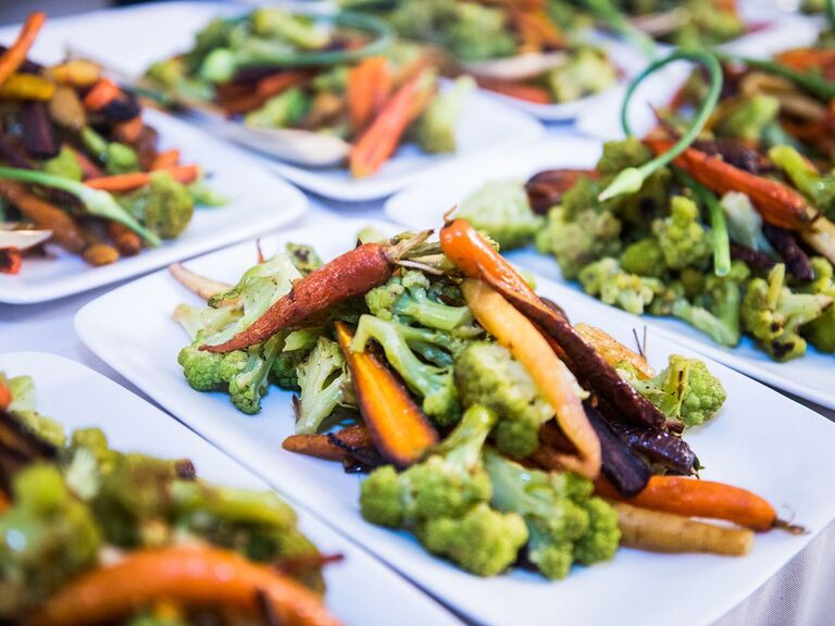 Grilled veggie plates for your summery wedding reception