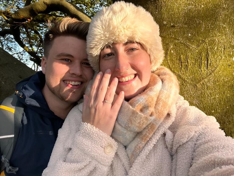 The day Harry got down on one knee (and not to tie his shoelaces up). 

Recognise the tree? 