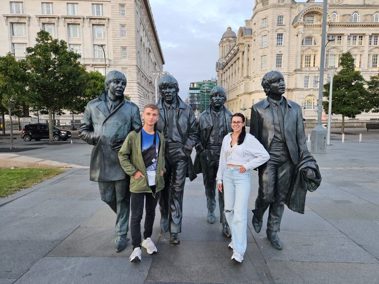 Liverpool, England with some famous friends. 