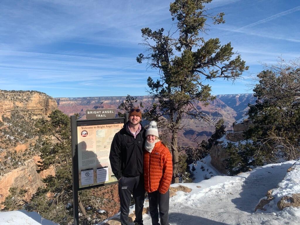 We were both still working remotely at this time in Covid, but our travel bug was biting. We decided to take advantage and had our first cross country road trip to California. The Grand canyon was one of our stops on our trip out west traveling Route 40!  