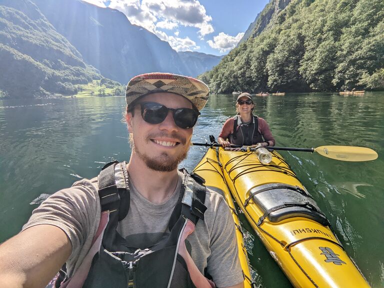 Our colocated time was short lived, David quit his job and spent the next 6 months traveling the country and world. Maggie met him along the way as much as possible, spending time together across Canada, Wyoming, and Norway.