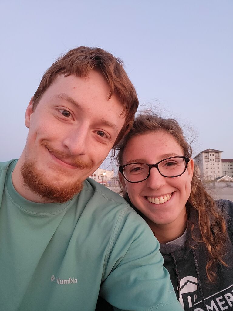 Watching the sunrise at the beach with the Randolph family. So romantic.
