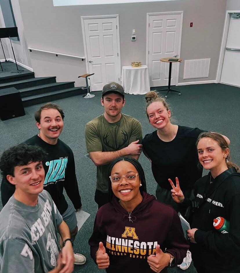 Jensi: "We first met at Flame, a young adult ministry at Greg's church. I went with Caleb, a close friend."    
Greg: "I assumed that Caleb and Jensi were dating."