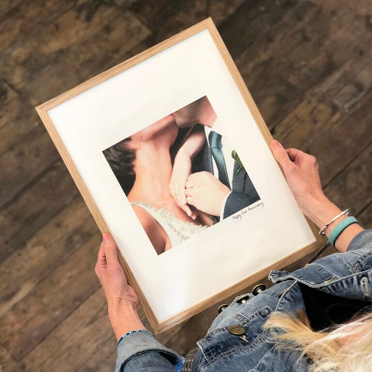 Framed cotton photo anniversary gift