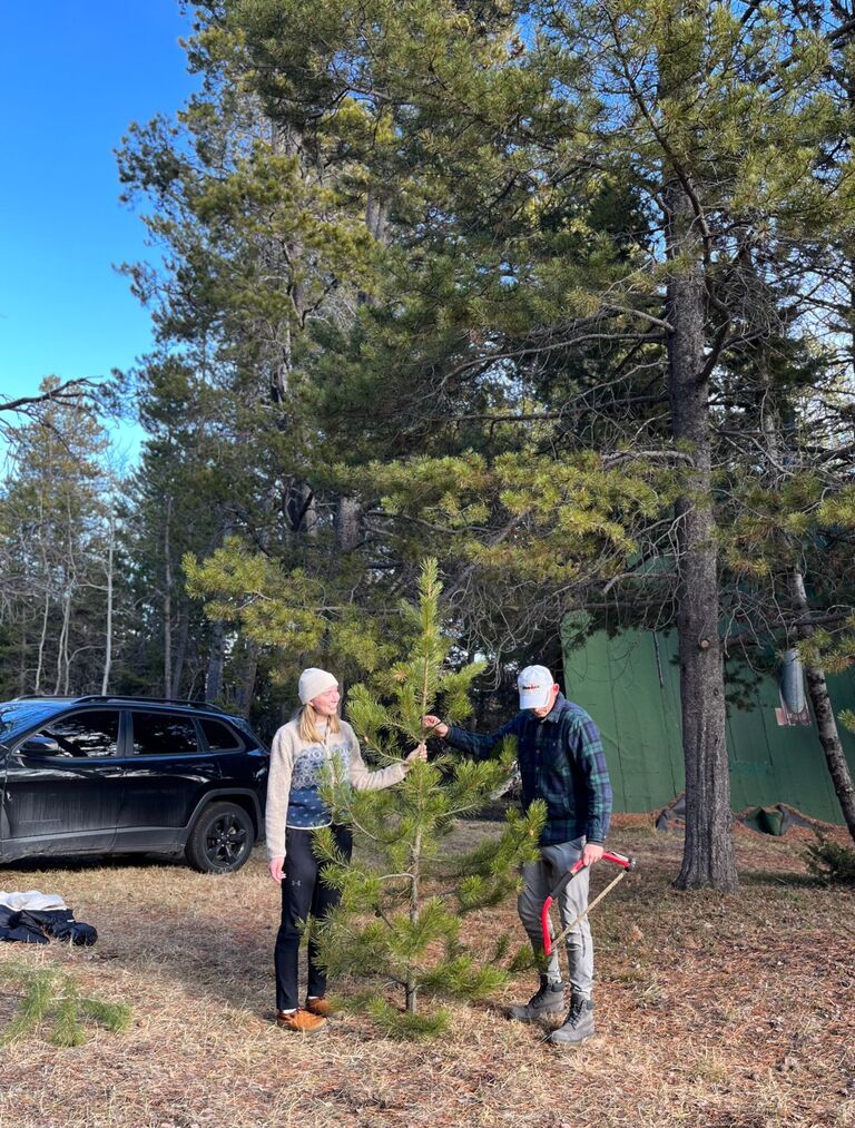 You better believe that it is a new tradition for us to cut down a Christmas tree together on the anniversary of our engagement. And of course, Wayne will always pretend propose when we do! A bigger living space meant we got to upgrade to a slightly bigger tree this year, and it was perfect. 