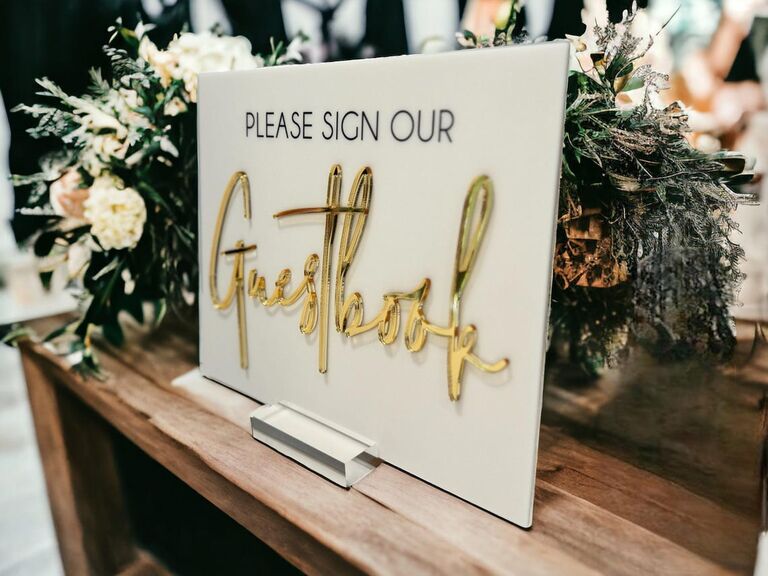 3D acrylic guest book sign 