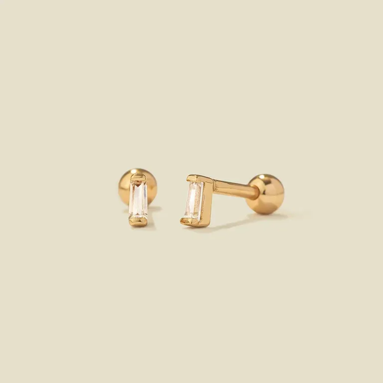 Made by mary gold baquette stud earrings