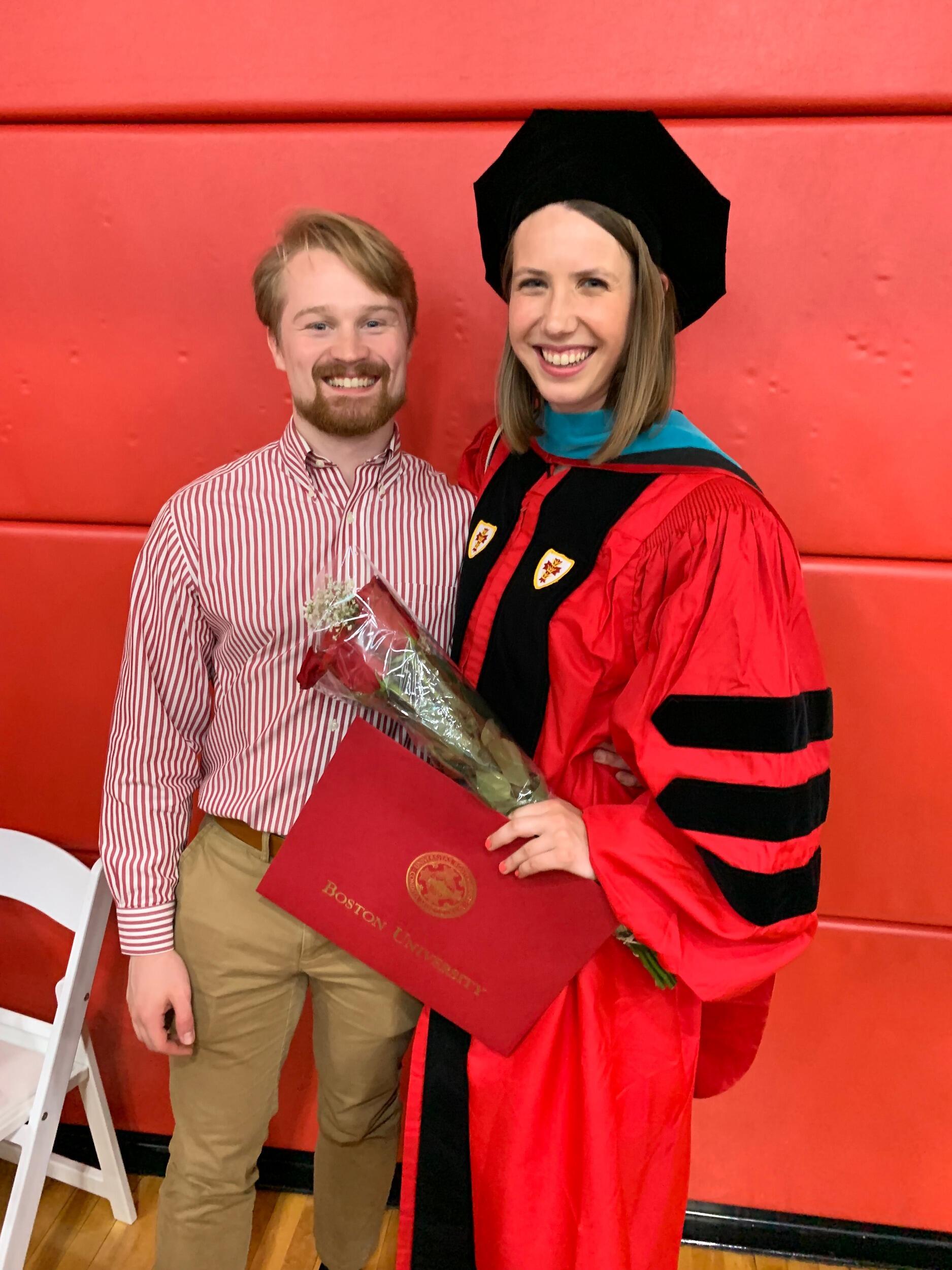 Gina graduated from BU... again! But this time with some shiny new letters to add to her name graduating with her Doctor in Physical Therapy, as well as with Ben by her side.