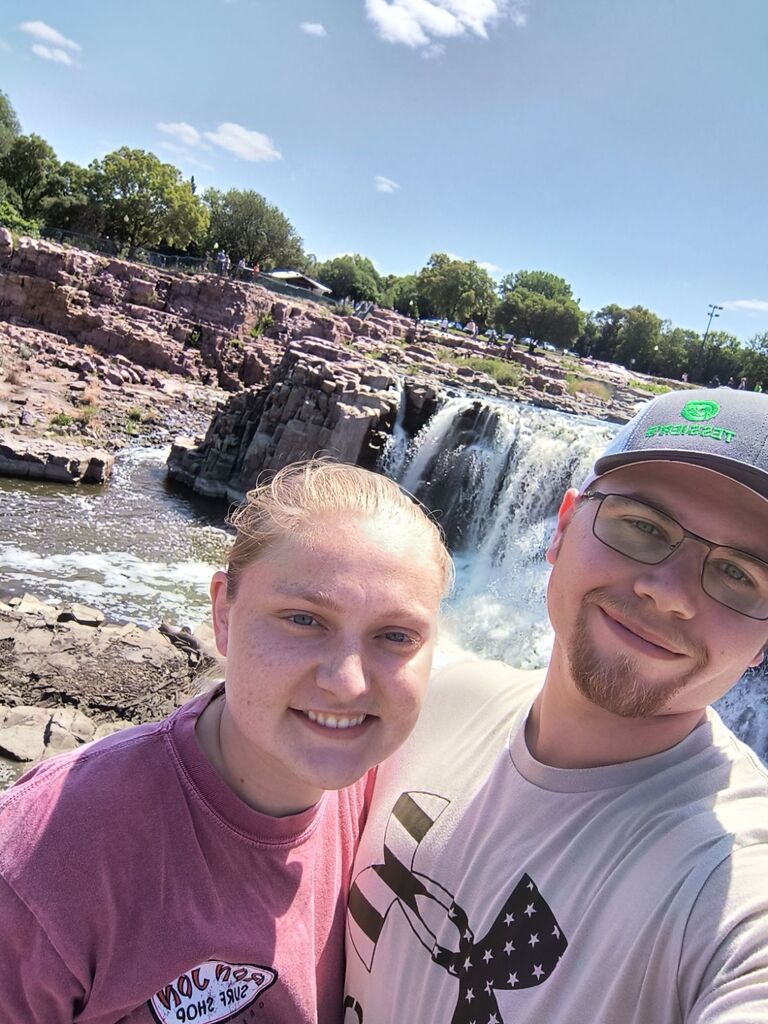 One of our early dates was at Falls Park in Sioux Falls!