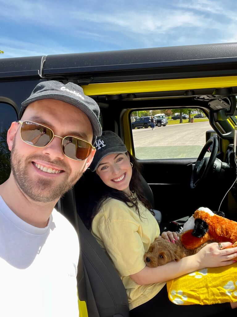 Kevin and Lindsay drove to Ohio to pick-up their baby, Penny