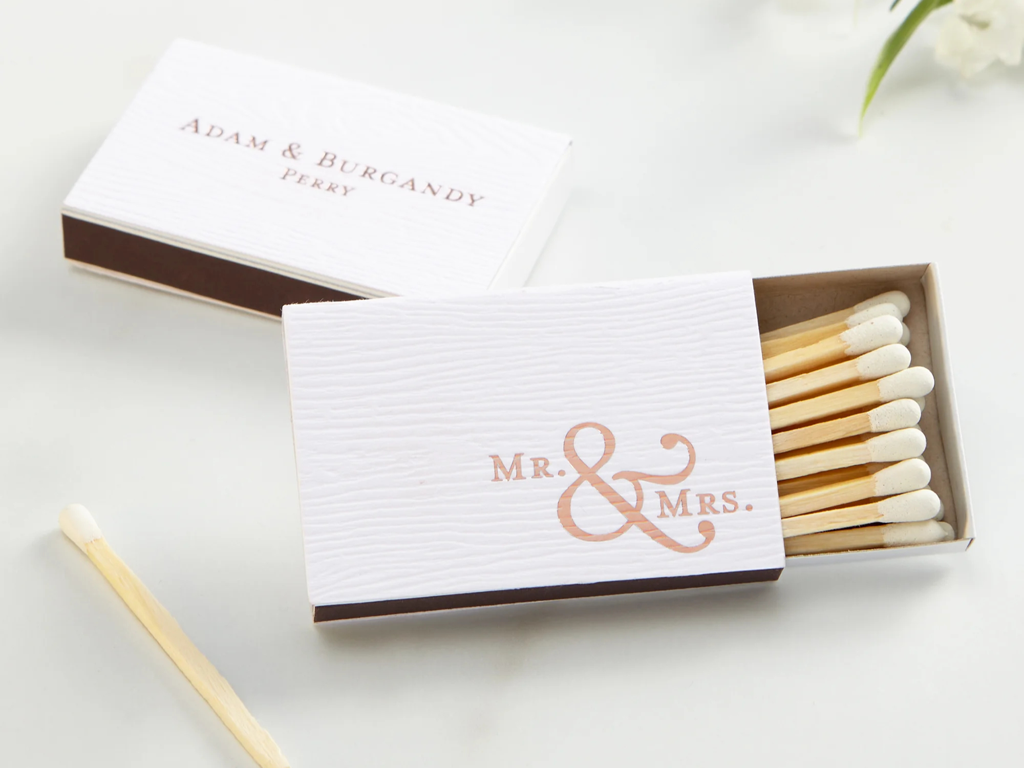 Custom photo matchbooks for wedding from Personalization Mall