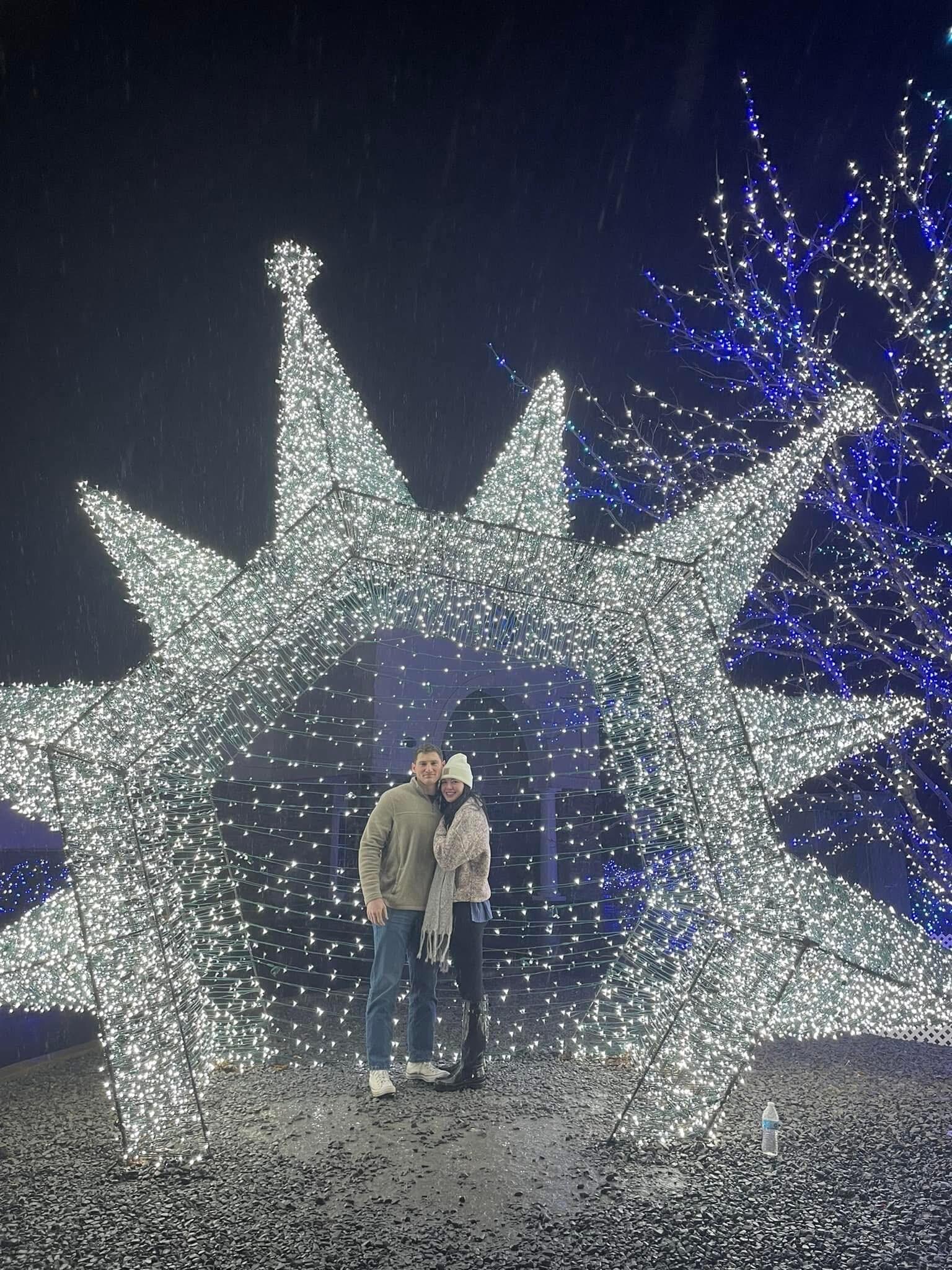 Tommy's first trip to the Poconos to meet Emmi's family! We traveled with Timothy and Arielle to Stonehedge golf course for their famous Christmas light drive through. This was also the first time meeting Arielle!