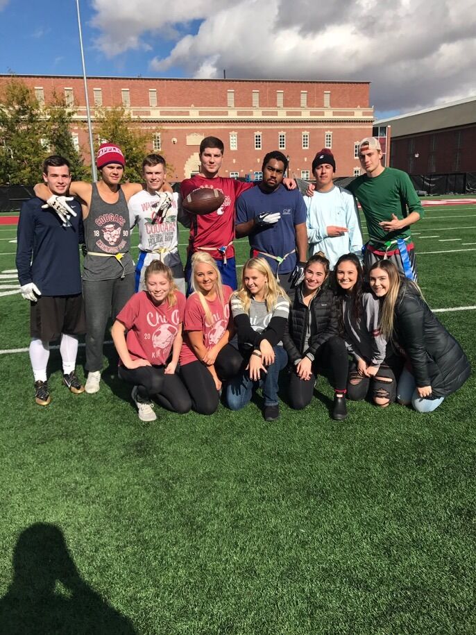 Casey & Aidan meet at Chi Omega's Make-A-Wish Flag Football Philanthropy