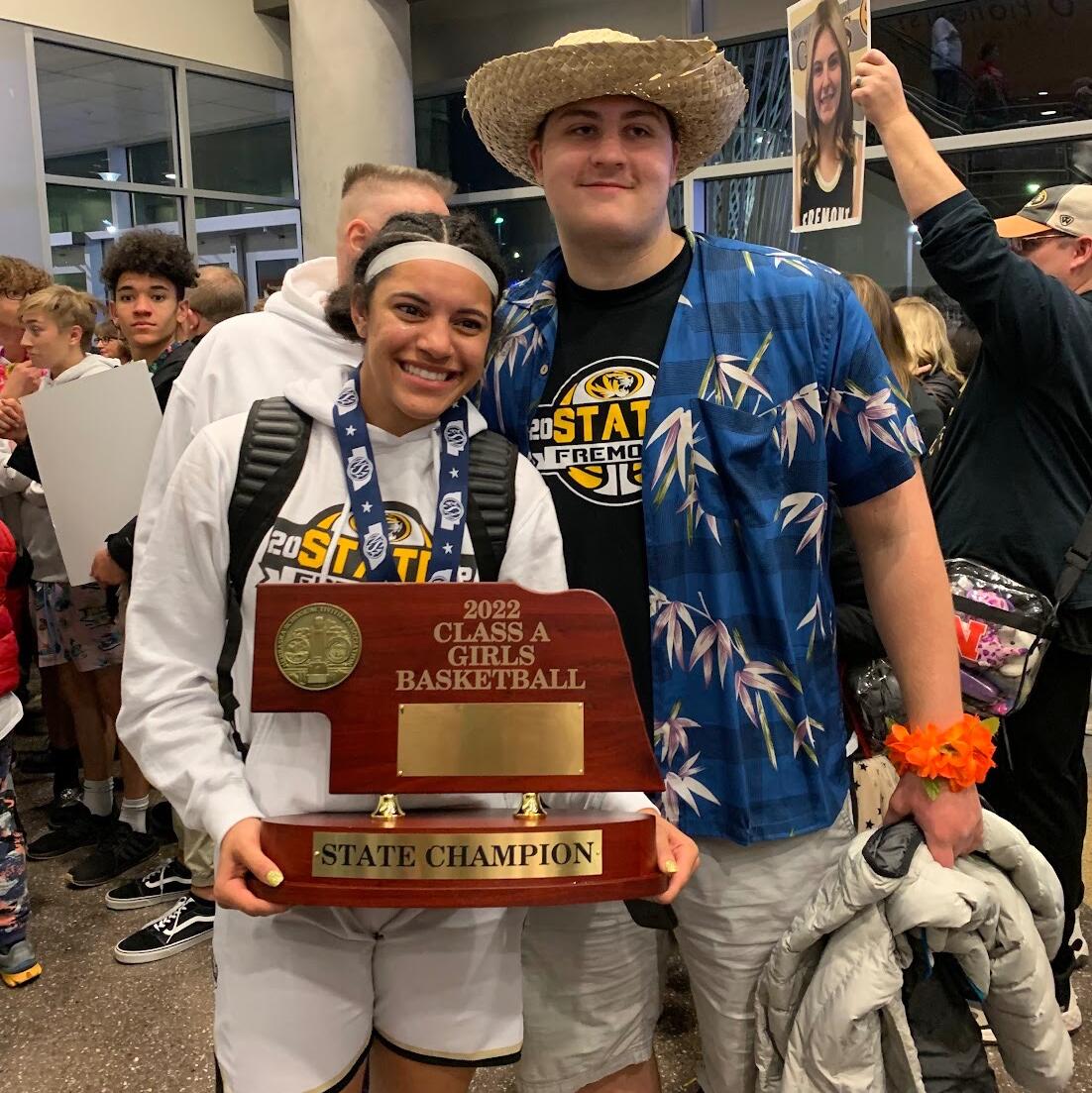 Macy wins the State Basketball Championship... with Griffin in tow!