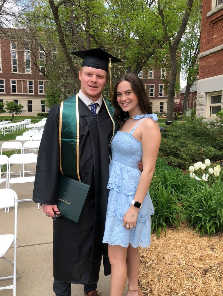 Timmy graduated undergrad with his degree in Business Administration (but don't worry he stuck around for another year!)