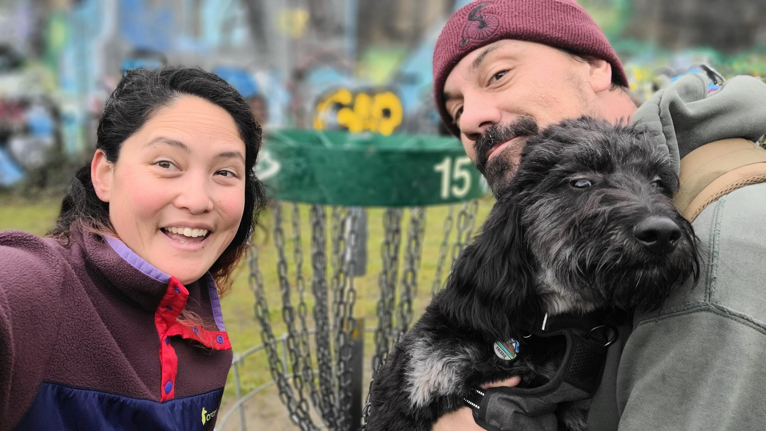 In late December '22 to early January '23, Ashley, Martin, and Freddie go on a big disc-golfing road trip down to Santa Cruz, CA and back. They stop at 12 different courses along the way, including the iconic DeLaveaga!