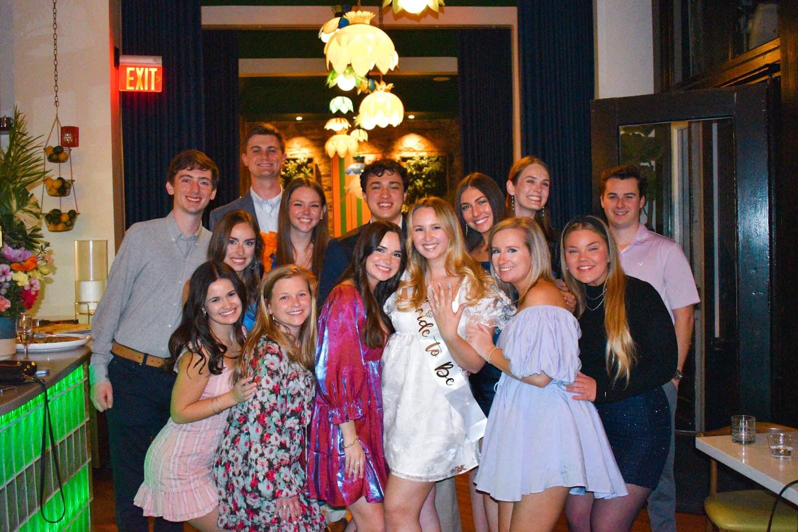 We celebrated our engagement party on our 4-year anniversary, surrounded by friends and family! 
