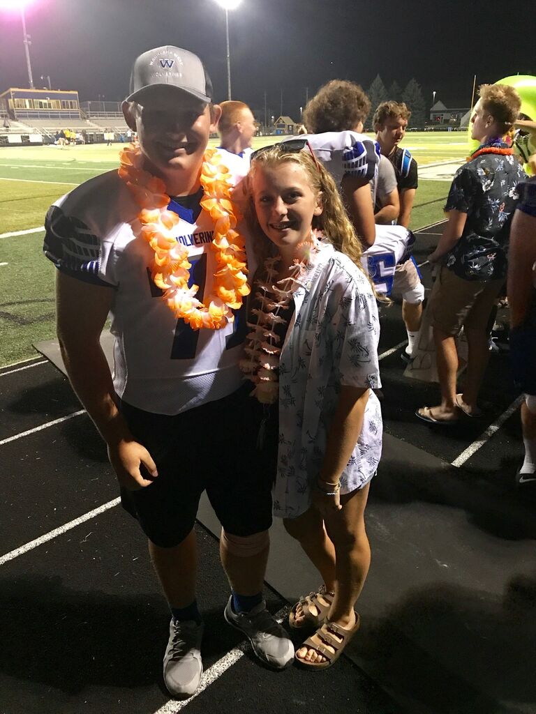 1st football game of sophomore year.