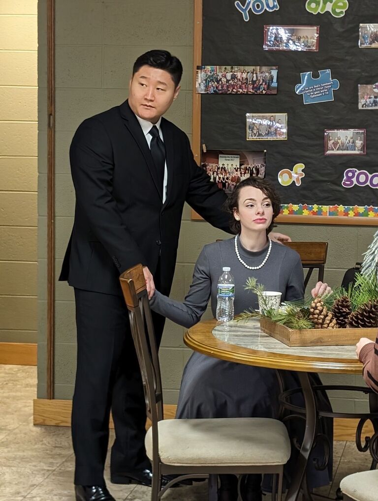 "A Disney Villain and her North Korean Bodyguard." -- Per Samuel