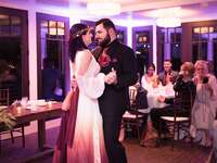 Couple enjoying their slow dance at the wedding reception