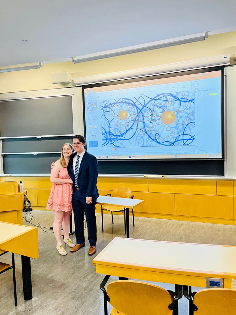 Griffen successfully defending his PhD at MIT.