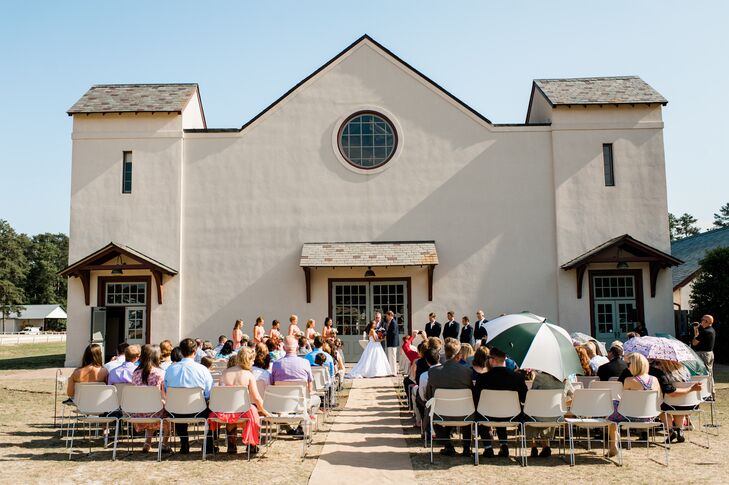 Outdoor Wedding Ceremony At The Fair Barn