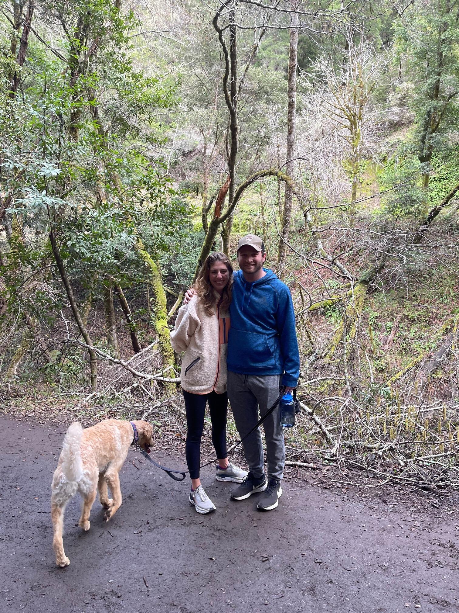 Our first official photo together! Taking Hudson for a walk around Phoenix Lake!