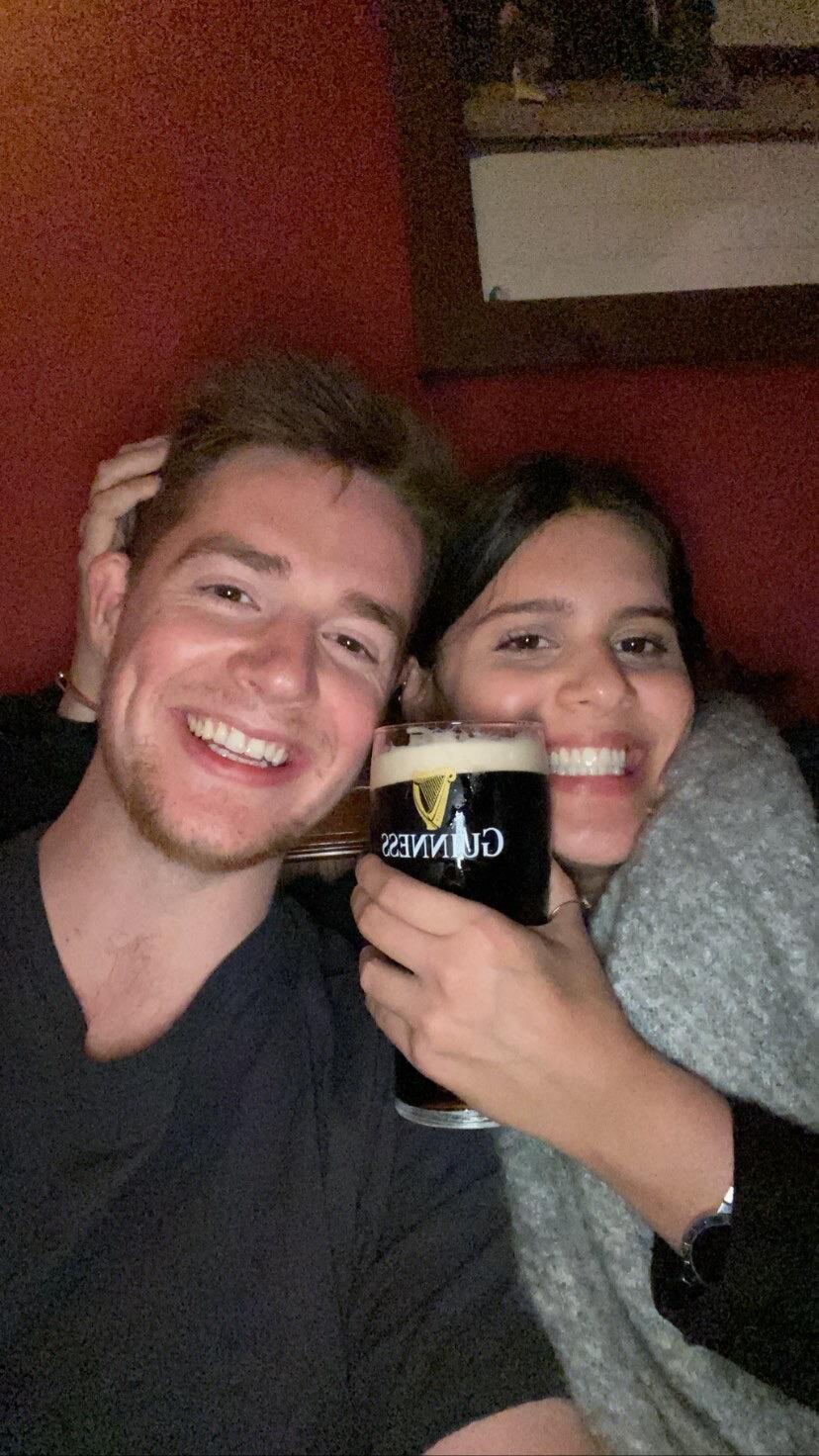 Tara was finally able to visit Dylan's home in Ireland, meet the family, and get a proper pint of Guinness.