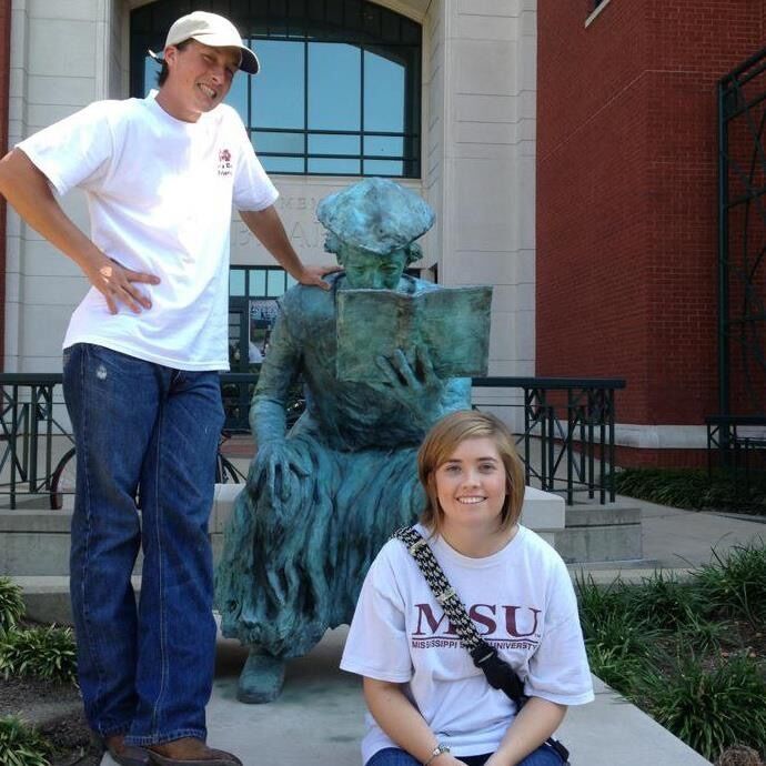 First Football Game. 11 years before Clayton proposes! Fun fact: Clayton and Anna have taken several pictures in this very spot! 
