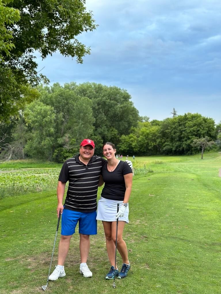 Our first round of golf together