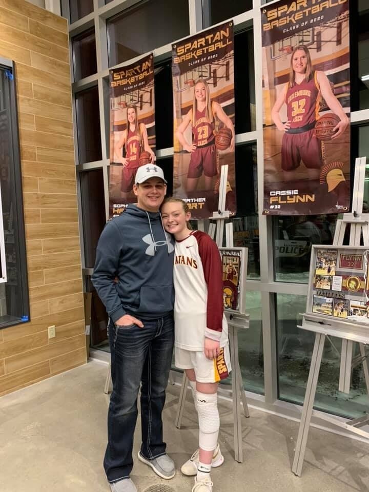 Basketball Senior night for Heather