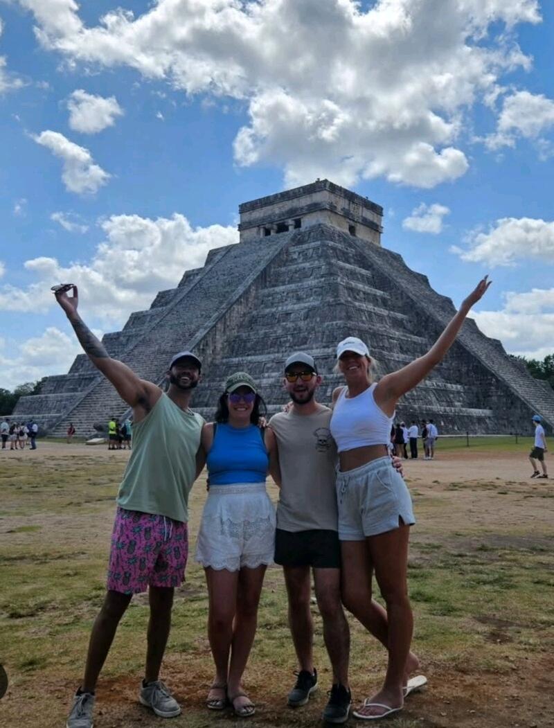 Colleen and Paul went to Mexico where Colleen officiated her friend's wedding, swam with dolphins, ziplined in the cenotes, and Paul learned how to haggle. 
