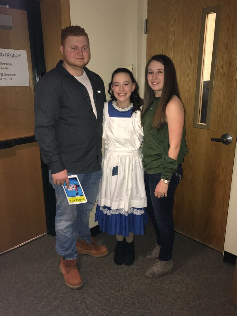 First time Emma brought Matthew home to her family.. it was to see Emma's little sister Darby as Jane Banks in the high school musical of Mary Poppins...so he met the WHOLE family!