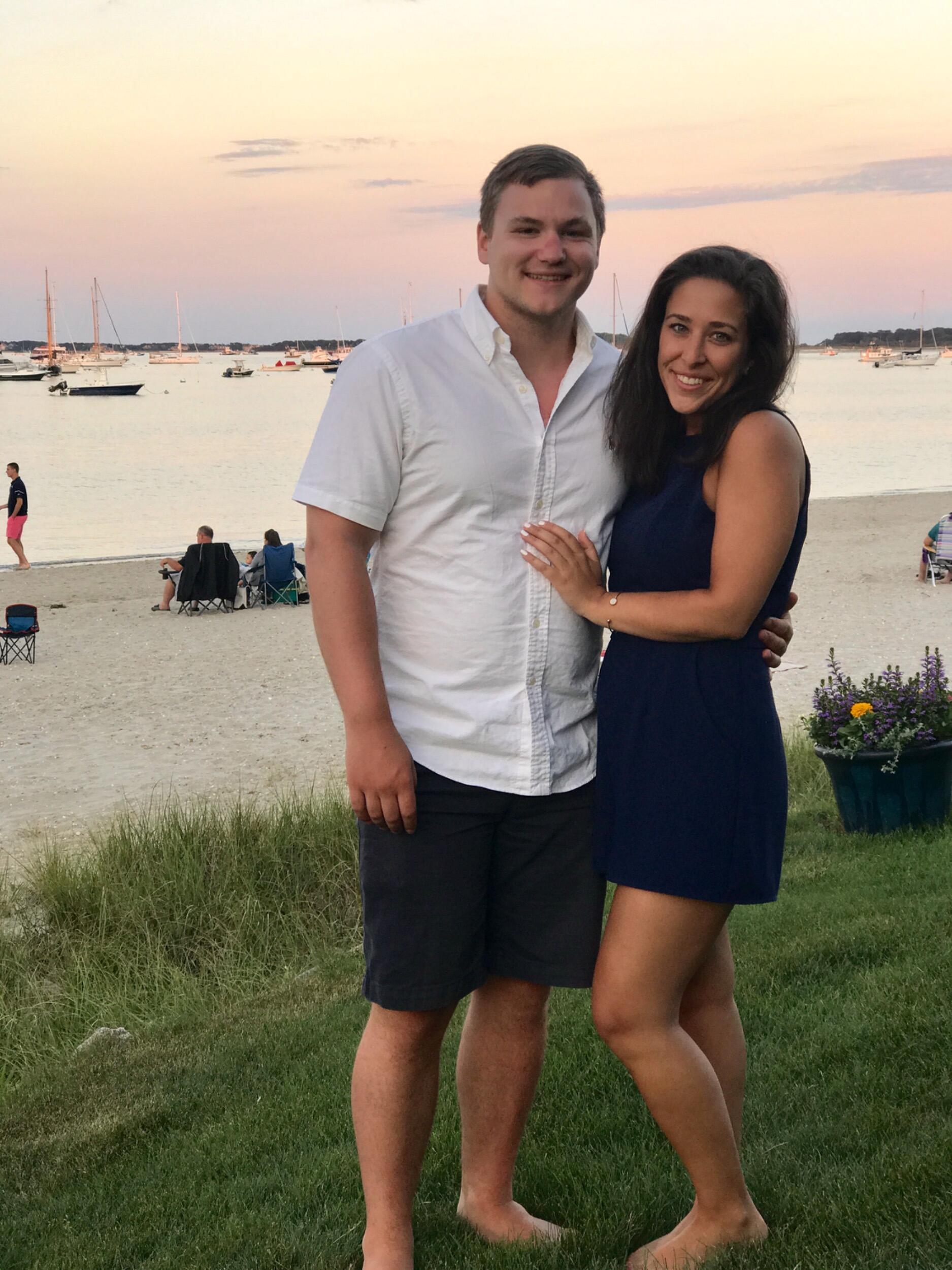 Our first July 4th in Hyannis (not knowing it would become the first of many there together)
