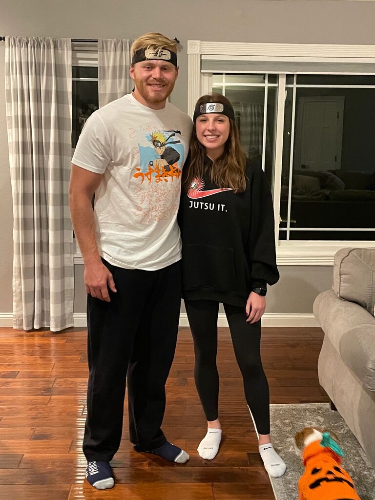 Sporting Naruto gear for Jaxson