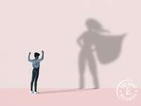 woman posing as superwoman; How to Build Confidence in Yourself and Your Relationship