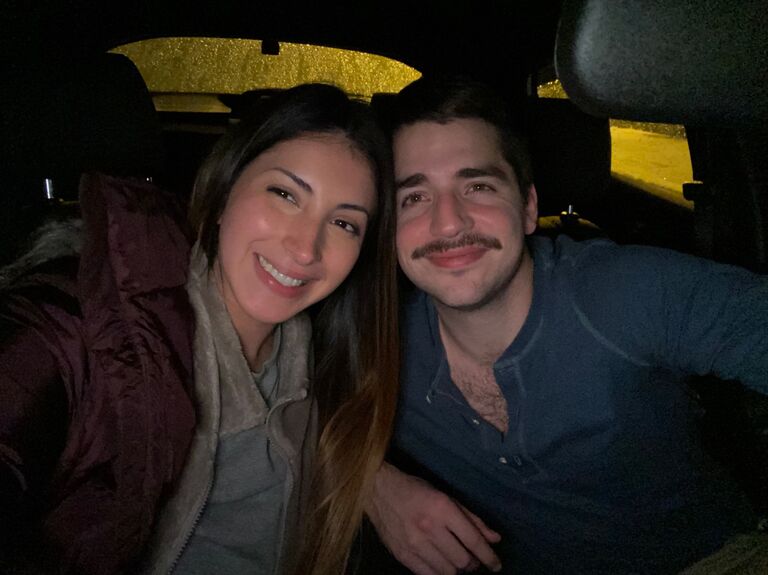 We met November 18th and made it official December 18th. This was our third date AND the night we had our first kiss!