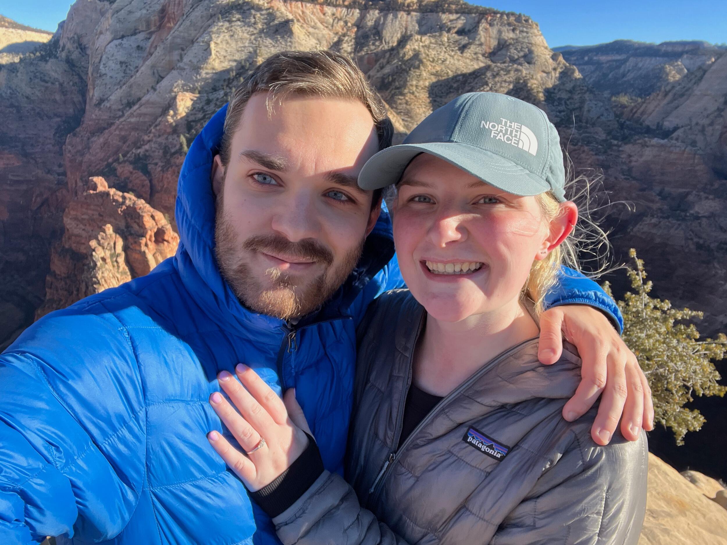 We got engaged at Zion National Park in Utah!