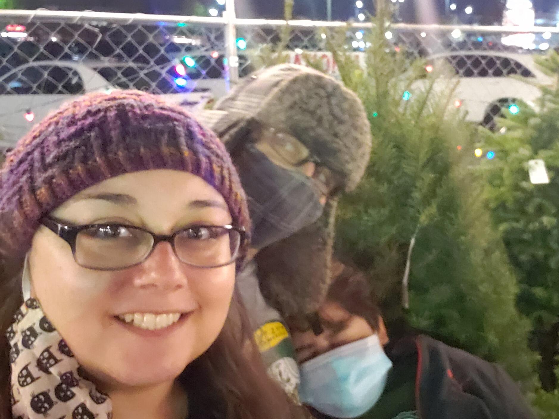 Kyler, Monica, and Adan's first Christmas together.