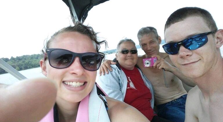 Our first vacation, with Joe's parents