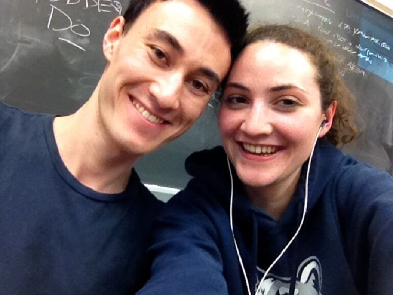 We met our Junior year at Penn State while studying after class with friends. In the spring semester Sam asked Charlotte on their first date.