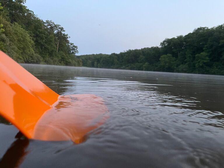Kayaking at Wildwood, where we made our first connection