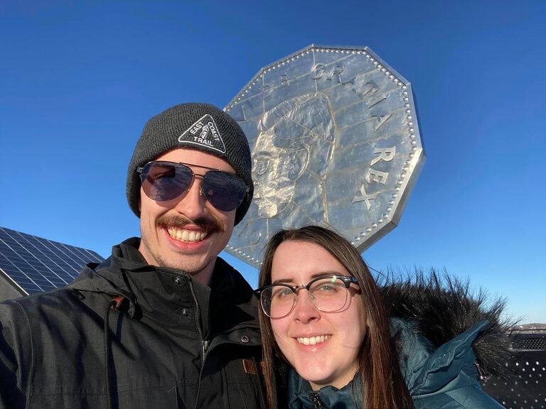 The big nickel in Sudbury, Ontario. During our drive to Winnipeg.