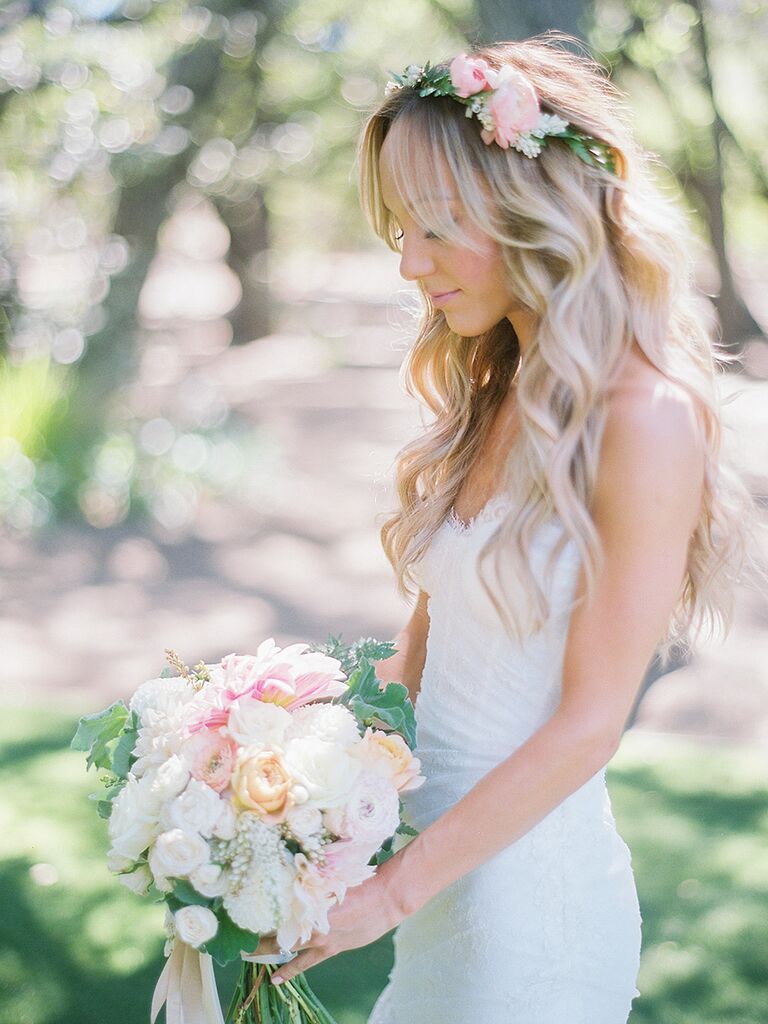 Image of wedding hairstyle flowers