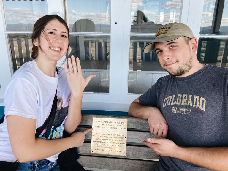 Derek proposed in North Hampton, MA at the top of the Mt. Holyoke Summit!