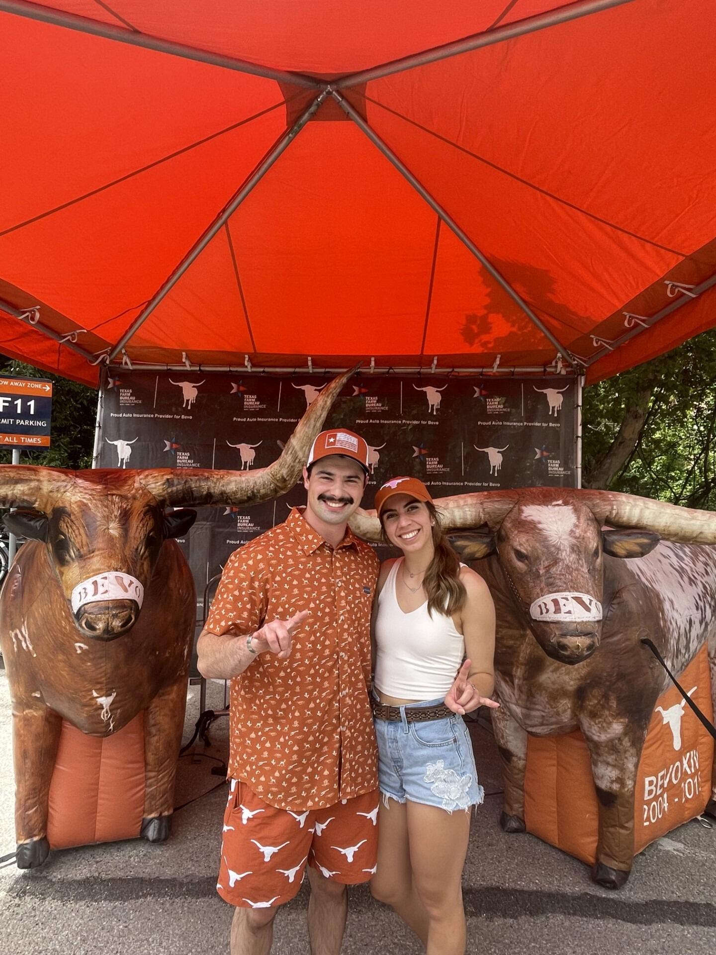 Sebastian made Emily a Longhorns fan! 