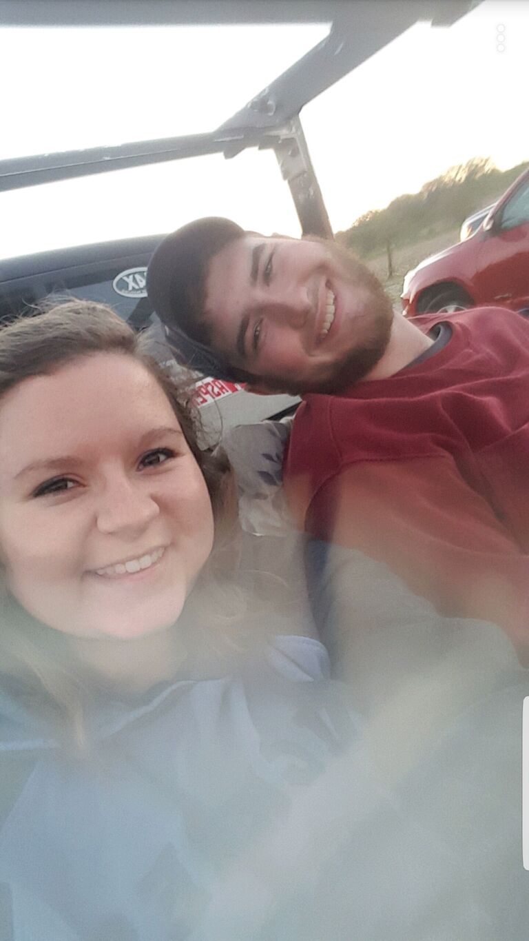 Drive-in movie theater date
