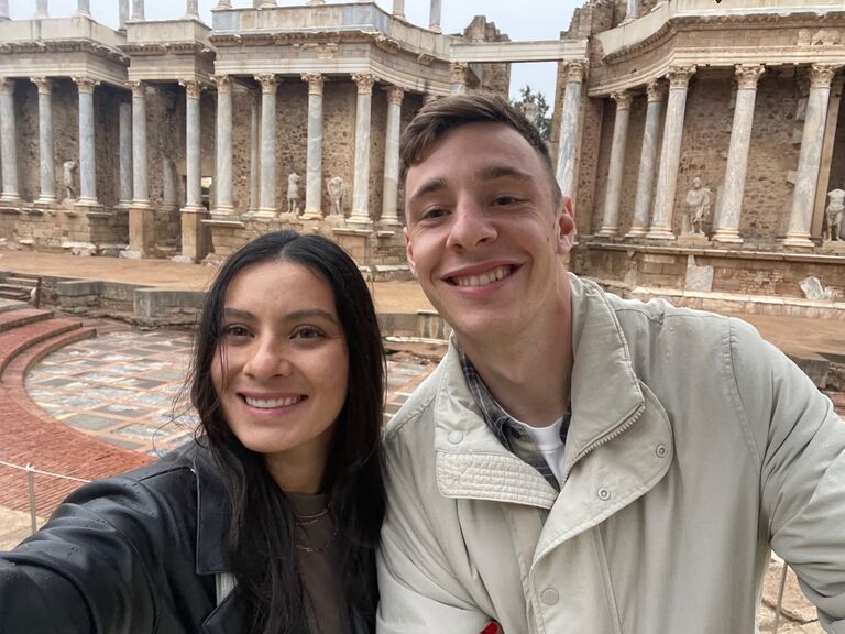 1st picture together after moving to Europe.
Mérida, Spain 